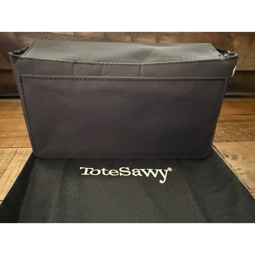 ToteSavvy Crossbody Diaper Bag Changing Mat, Wipes Pocket Black